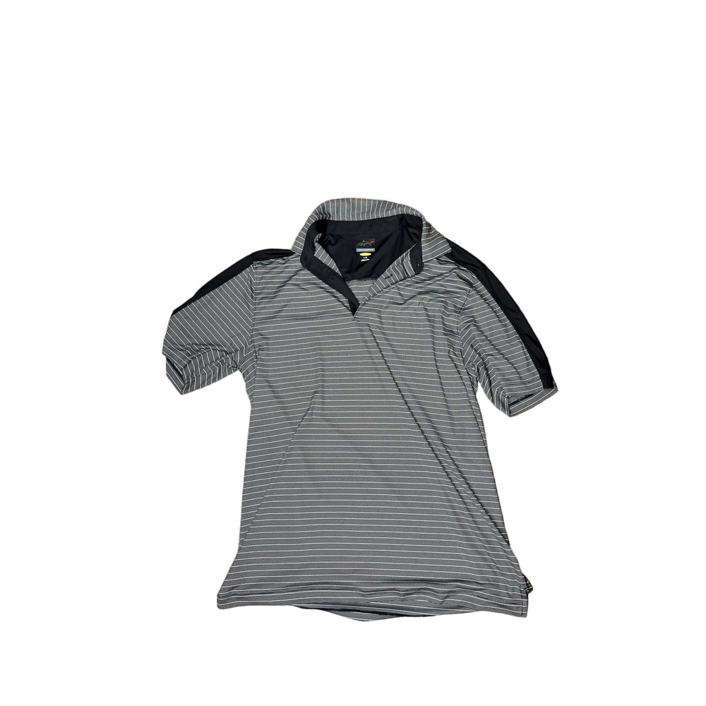 Greg Norman Men's Stripe Weatherknit Polo